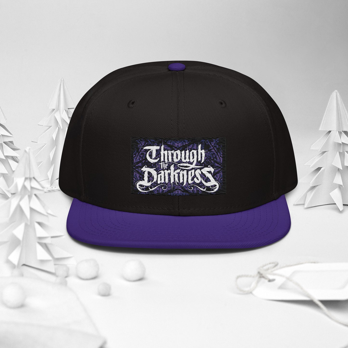 Logo Snapback Hat Black-Purple