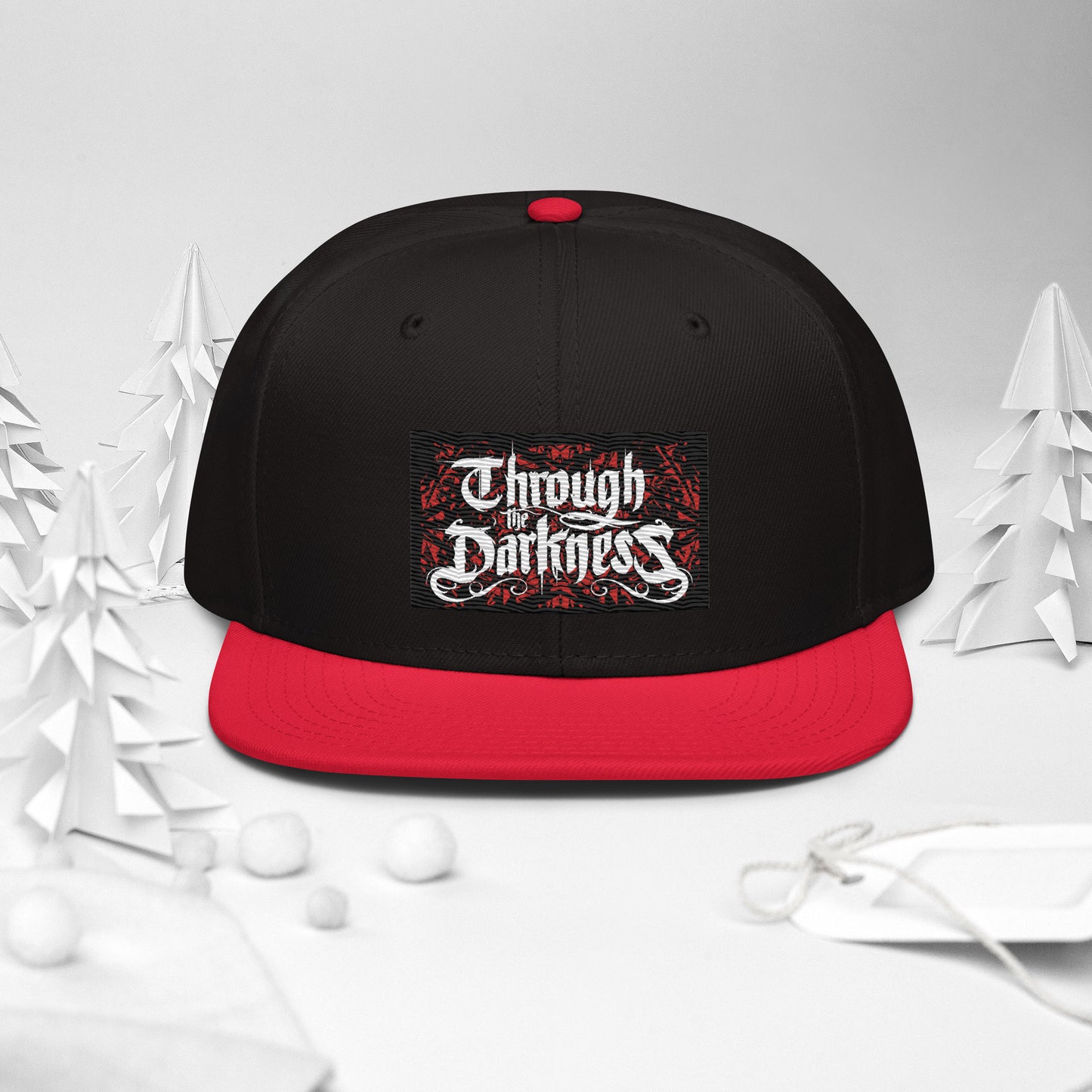 Logo Snapback Hat Black-Red