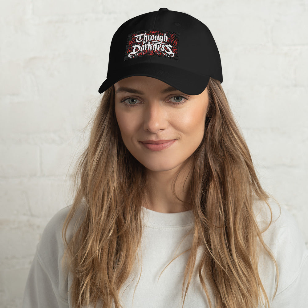 Logo Dad Hat Black-Red