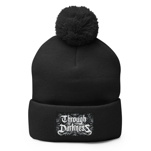 Logo Pom-Pom Beanie Black-Grey